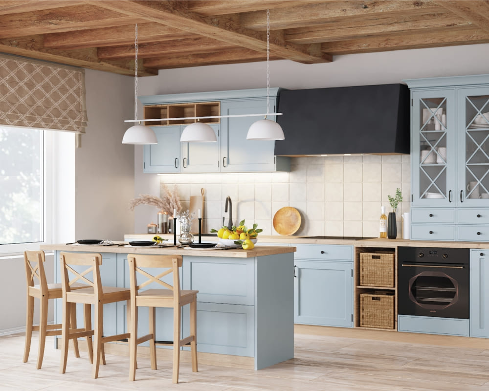 Кухня в стиле кантри. Кухонный салон ENLI