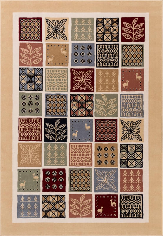 Купить ковер в Екатеринбурге. Ковер Prestige 8090 51035 3 W в этно стиле. 100 новозеландская шерсть, 60смх110см, 5840р. Магазин Амиковры.jpg