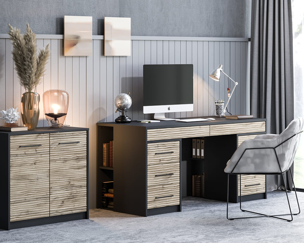 Рабочий стол и тумба для домашнего кабинета
