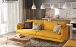 Дизайнерский 3-х местный диван ТАМПЕРЕ, горчица. Фабрика диванов NORDMANN